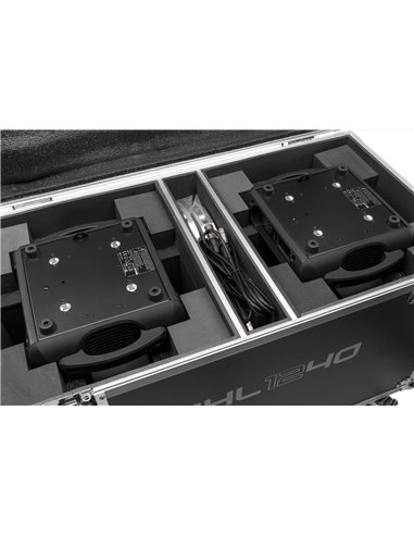 MHL1240 LED WASH CABEZA MOVIL CON ZOOM 2 PIEZAS EN FLIGHTCASE