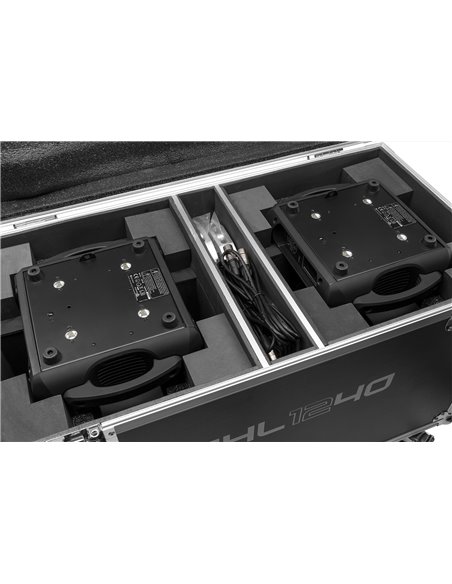 MHL1240 LED WASH CABEZA MOVIL CON ZOOM 2 PIEZAS EN FLIGHTCASE