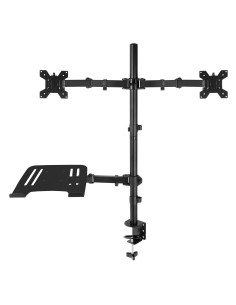 CMA20L BRAZO DOBLE PARA MONITOR 13" - 32" CON SOPORTE PARA PORTÁTIL