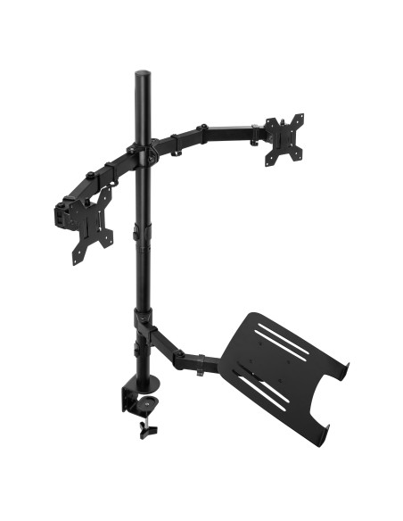 CMA20L BRAZO DOBLE PARA MONITOR 13" - 32" CON SOPORTE PARA PORTÁTIL