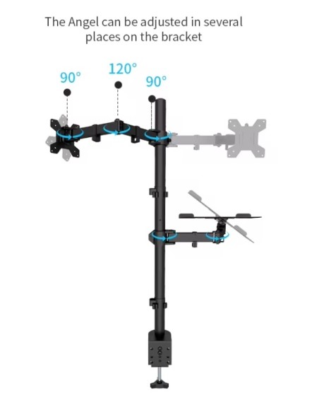 CMA10L BRAZO PARA UN MONITOR DE 13"- 32" CON SOPORTE PARA PORTÁTIL