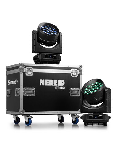 NEREID1940 LED BEE EYE CABEZA MÓVIL CON ZOOM PARA EXTERIOR 2 PIEZAS EN FLIGHTCASE
