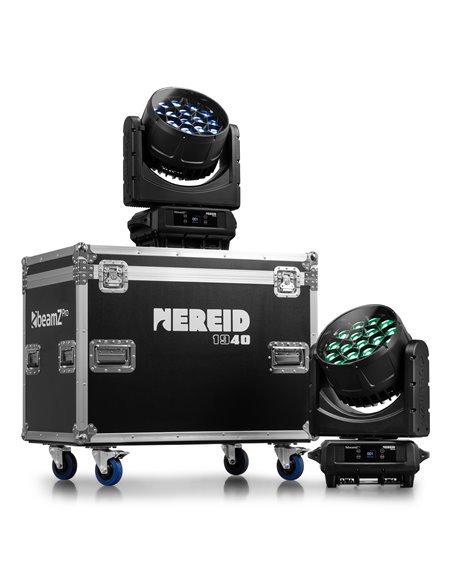NEREID1940 LED BEE EYE CABEZA MÓVIL CON ZOOM PARA EXTERIOR 2 PIEZAS EN FLIGHTCASE