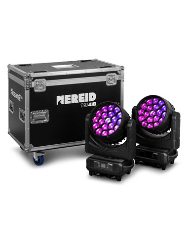NEREID1940 LED BEE EYE CABEZA MÓVIL CON ZOOM PARA EXTERIOR 2 PIEZAS EN FLIGHTCASE