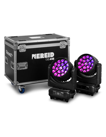 NEREID1940 LED BEE EYE CABEZA MÓVIL CON ZOOM PARA EXTERIOR 2 PIEZAS EN FLIGHTCASE
