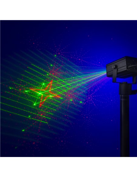 DAHIB DOBLE LASER RG GOBO CON LED AZUL