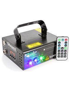 SURTUR II DOBLE LASER RG GOBO DMX IRC LED 3W AZUL
