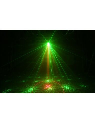 SURTUR II DOBLE LASER RG GOBO DMX IRC LED 3W AZUL
