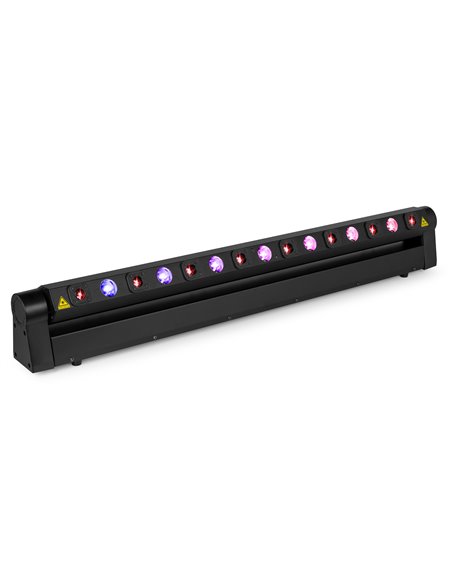 BARRA MÓVIL HYADEN CON 7 LED Y 8 RAYOS LÁSER