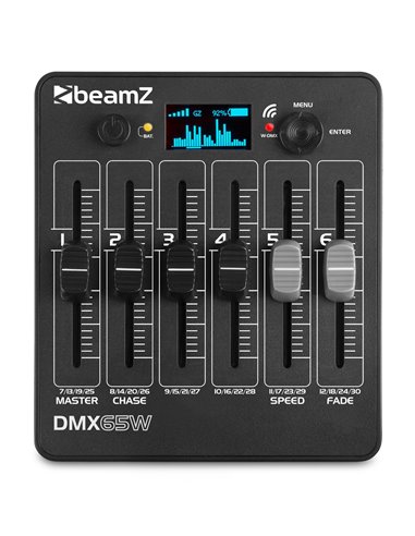 DMX65W CONTROLADOR INALÁMBRICO DMX ALIMENTADO POR BATERÍA