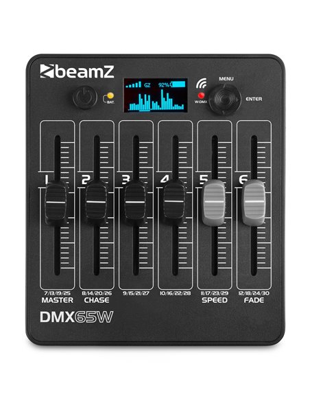 DMX65W CONTROLADOR INALÁMBRICO DMX ALIMENTADO POR BATERÍA