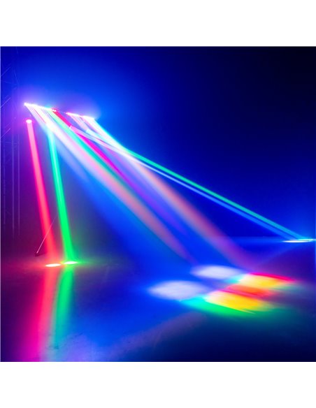 SHOWBAR GO VIBE CON 4 CABEZAS MÓVILES Y BARRA LED