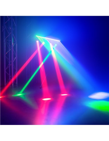 SHOWBAR GO VIBE CON 4 CABEZAS MÓVILES Y BARRA LED