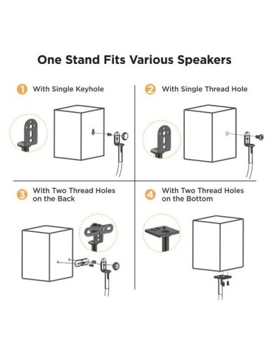 HTS12 SOPORTE DE SUELO PARA ALTAVOZ SATÉLITE, JUEGO DE 2