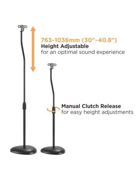 HTS12 SOPORTE DE SUELO PARA ALTAVOZ SATÉLITE, JUEGO DE 2