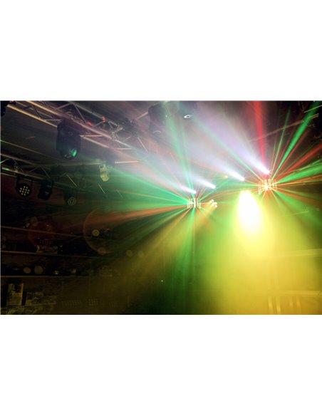 SHOWBAR CON 2X FOCO PAR, 2X BUTTERFLY Y LASER R/G DMX IRC