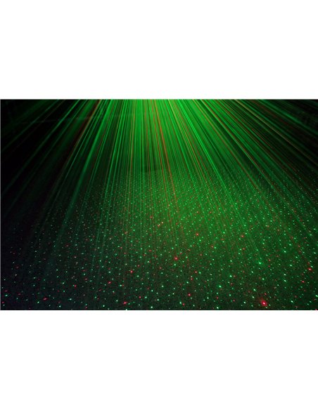 SHOWBAR CON 2X FOCO PAR, 2X BUTTERFLY Y LASER R/G DMX IRC