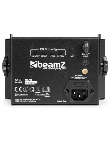 InicioIluminacionEfectos DJ Power Dynamics LED BUTTERFLY CON STROBO vista 2