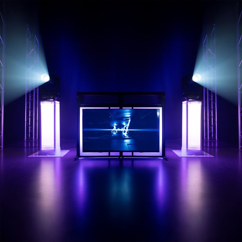 DJP170 PEDESTAL DJ CON PLACA BASE PLEGABLE