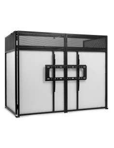 DB6 SISTEMA DE CABINA DE DJ PLEGABLE PRO CON SOPORTE PARA TV