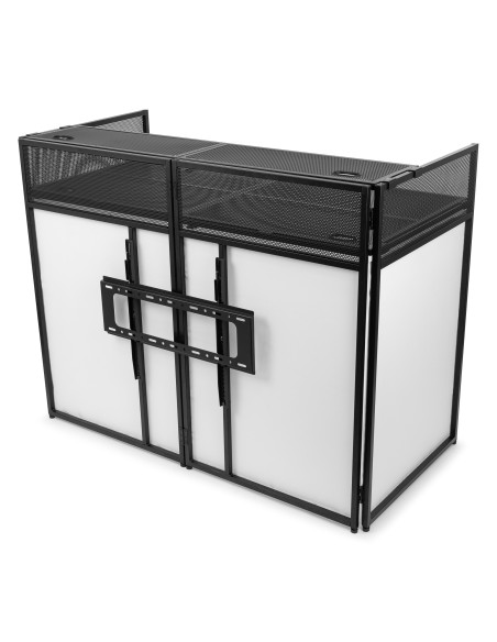 DB6 SISTEMA DE CABINA DE DJ PLEGABLE PRO CON SOPORTE PARA TV