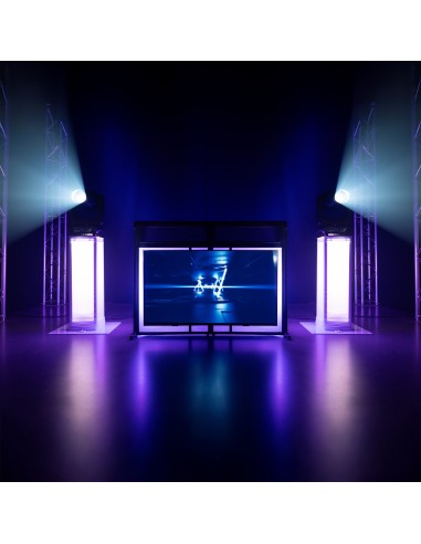 DB6 SISTEMA DE CABINA DE DJ PLEGABLE PRO CON SOPORTE PARA TV