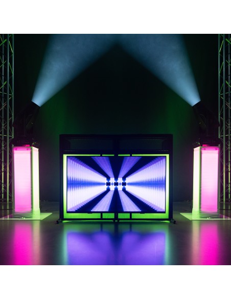 DB6 SISTEMA DE CABINA DE DJ PLEGABLE PRO CON SOPORTE PARA TV