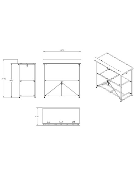DBF105 SISTEMA DE CABINA DE DJ PLEGABLE PRO QUICK