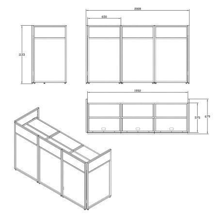 DBA200 SISTEMA DE CABINA DE DJ PLEGABLE PRO LARGE