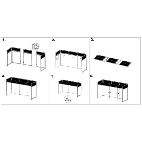 DBA200 SISTEMA DE CABINA DE DJ PLEGABLE PRO LARGE