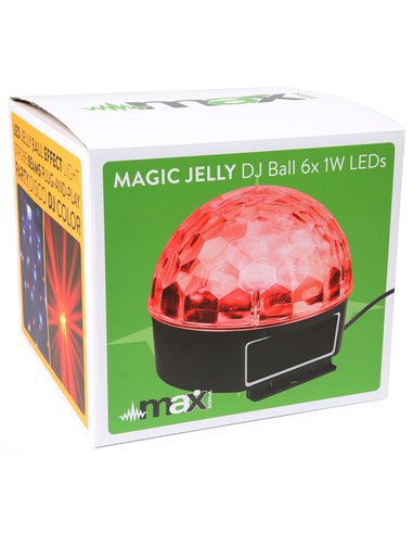 MAGIC JELLY DJ BALL ACTIVADA POR SONIDO 6X 1W LED
