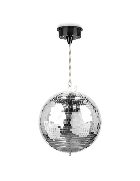 MB30ML BOLA DE DISCO CON MOTOR 18 LEDS, 30CM