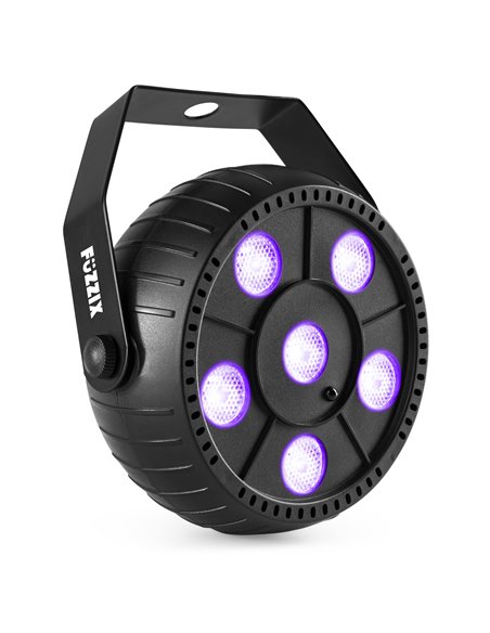 PLP14 FOCO PAR PARTY CON BATERÍA 6X 1W UV