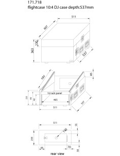 PD-F4U10 19" CAJA RACK 10U PARA MEZCLADOR 2