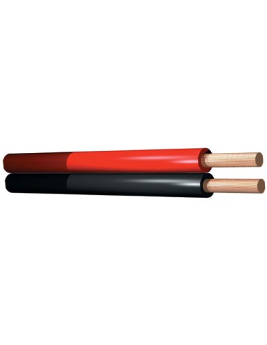 RX24 CABLE PARALELO 2 CONDUCTORES, 2 X 2.5MM, 25A, ROJO/NEGRO, 100M