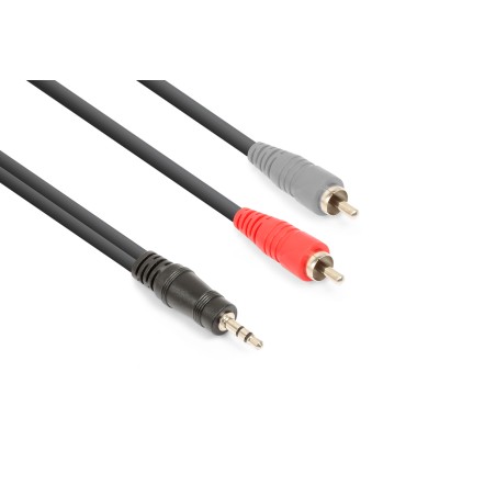 CX334-1 CABLE 3.5MM STEREO- 2X RCA MACHO 1.5M