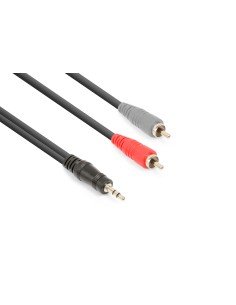 CX334-6 CABLE JACK 3.5MM STEREO- 2X RCA MACHO 6M