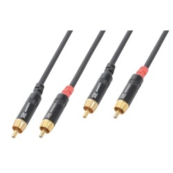 CX94-1 CABLE 2X RCA MACHO - 2X RCA MACHO 1M