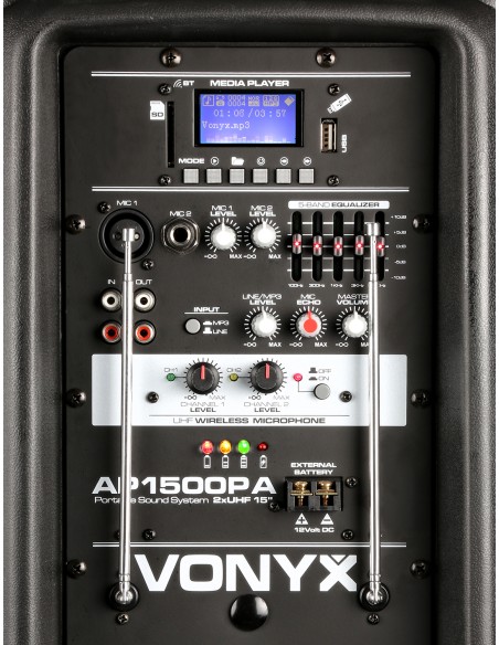 AP1500PA BAFLE PORTATIL 15"