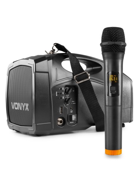 ST014 MEGAFONO CON MICRO INALAMBRICO Y BATERIA UHF