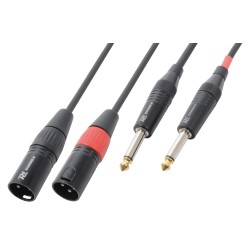 CX64-01 CABLE CONVERTIDOR 2X XLR MACHO - 2X 6.3 MONO