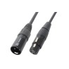 CX35-1 MACHO XLR- HEMBRA XLR, NEGRO, 1.5M