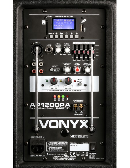 AP1200PA BAFLE PORTATIL 12"