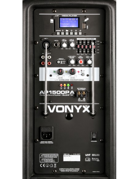 AP1500PA BAFLE PORTATIL 15"