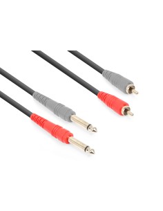 CX324-1 CABLE 2X 6.3 MONO - 2XRCA MACHO 1.5M