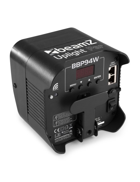 BBP94W FOCO PAR CON BATERIA 4X 12W WDMX