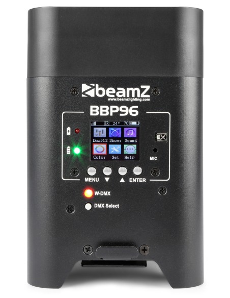 BBP96 FOCO PAR CON BATERIA 6X 12W