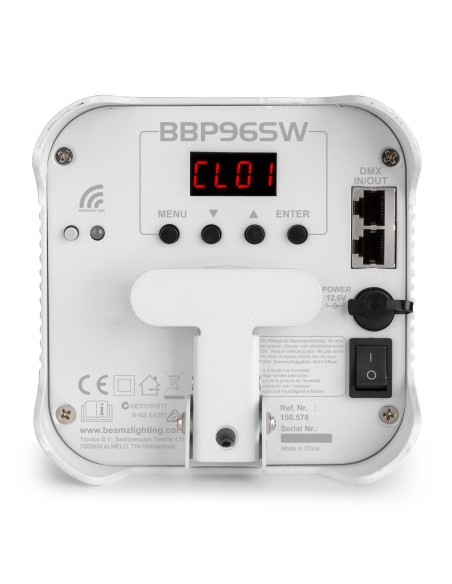 BBP96SW FOCO PAR CON BATERIA 6X 12W WDMX