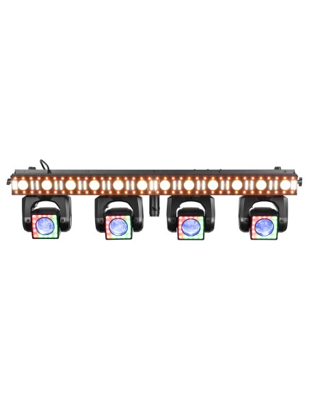 SHOWBAR GO EDGE CON 4 CABEZAS MÓVILES Y BARRA LED/ESTROBOSCÓPICA
