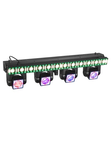 SHOWBAR GO EDGE CON 4 CABEZAS MÓVILES Y BARRA LED/ESTROBOSCÓPICA